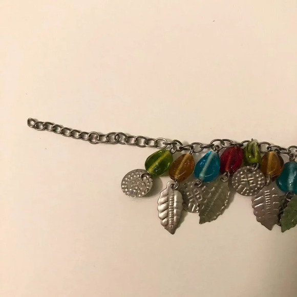 Lot of 2 Bracelets with Charms Leaves Birds Nature Style - Picture 15 of 16